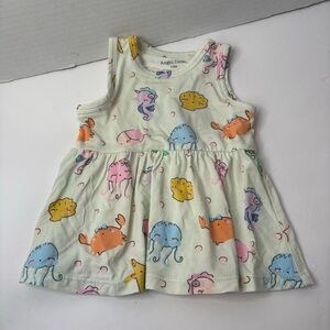 Angel Dear Cutie Sea Creatures Peplum Tank Pink Biker Short Viscose Bamboo 3-6M